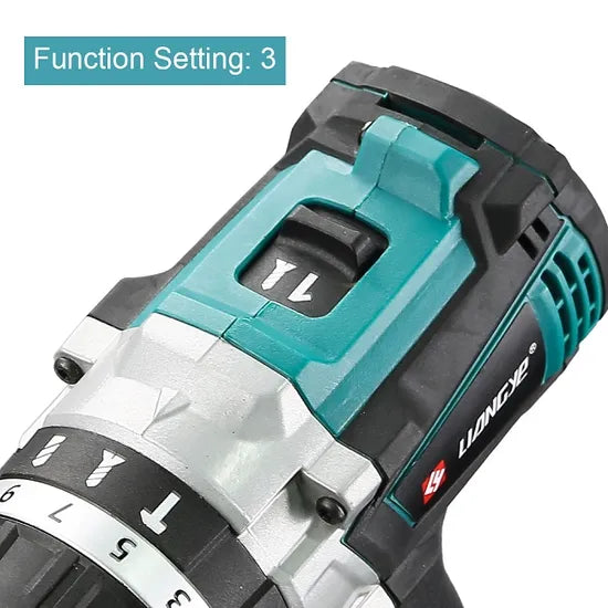 Battery Power Tools Factory Liangye 18V Brushless Cordless Electric Hammer Drill