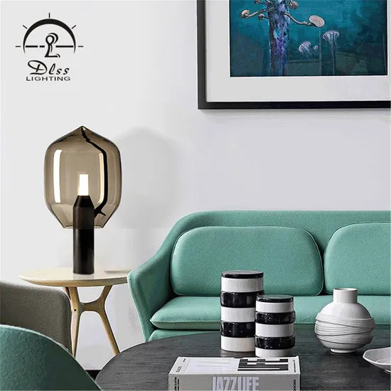 DLSS Lighting Bedroom Study Hotel Bedside Desk Light LED Marble Modern Table Lamp