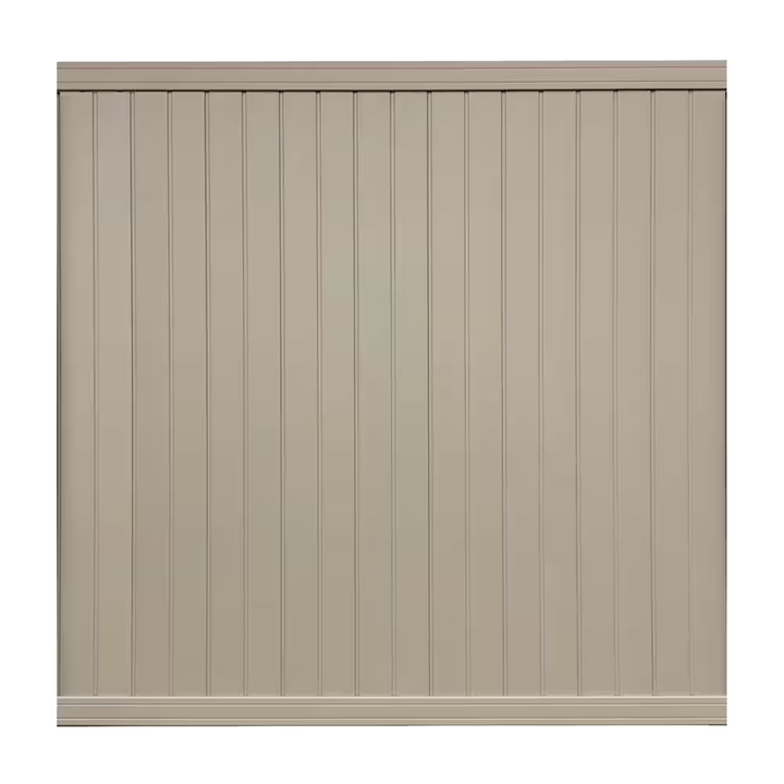 Belfast 6 ft. x 6 ft. Tan Vinyl Fence Panel