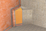 Schluter Systems KERDI-KERS-B Orange Waterproofing Corner Membrane for 135° Shower Benches/Curbs