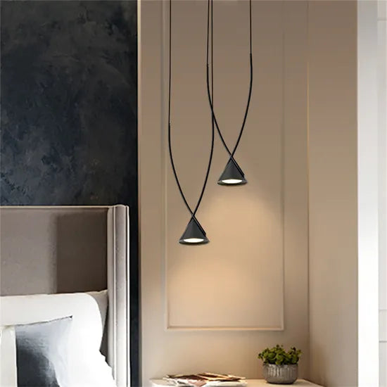 DLSS Lighting Black LED Small Hanging Lamp for Room