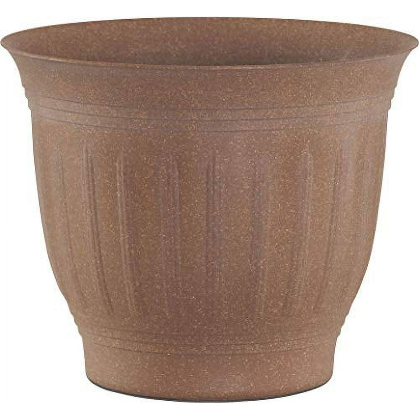 Bloem Colonnade 11 in. H x 13.2 in. Dia. Resin Colannade Planter Dark Earth