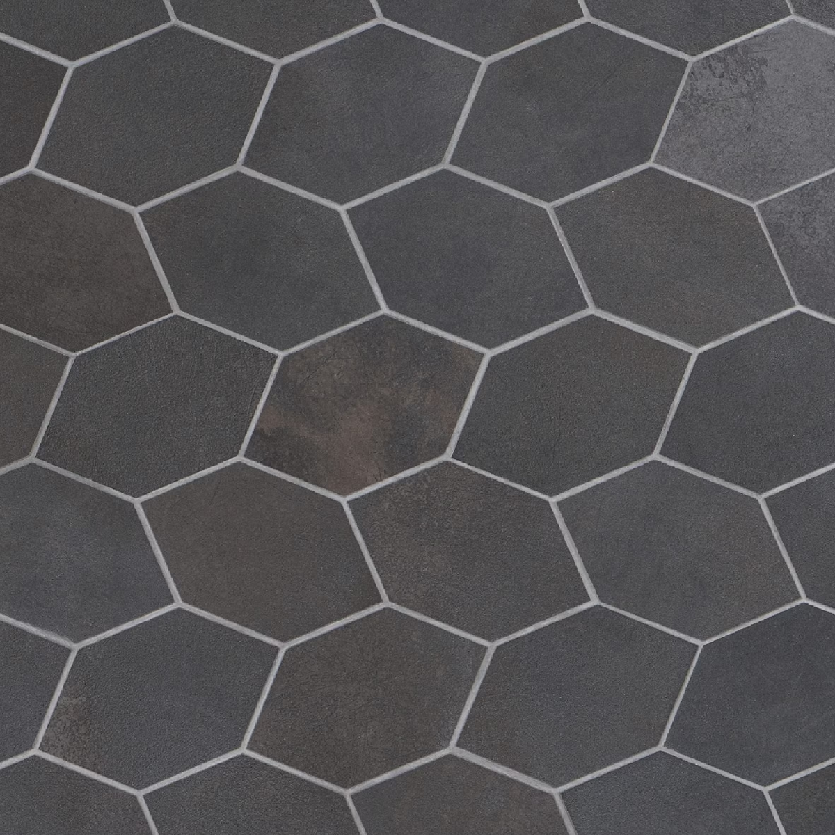 Bond Venom Charcoal Foliage Matte Porcelain Mosaic Tile