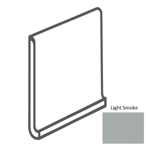 American Olean Bright Light Smoke Ceramic Cove Base Tile (4-in x 6-in)
