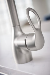 Moen Kleo Single-Handle Pull-Down Kitchen Faucet with Power Clean, Spot Resist Stainless, with Soap Dispenser