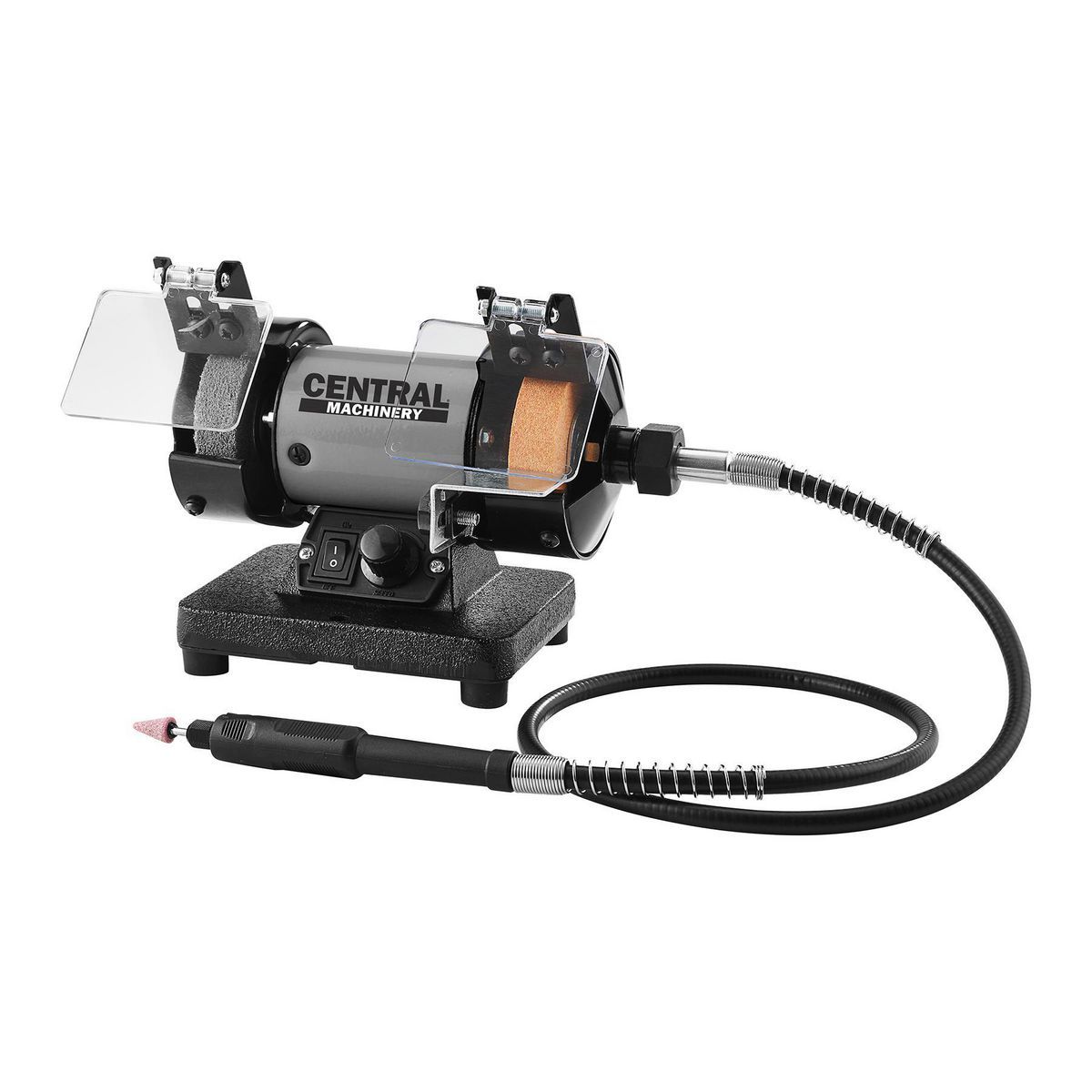 CENTRAL MACHINERY 3 in. Bench Grinder with Flex Shaft