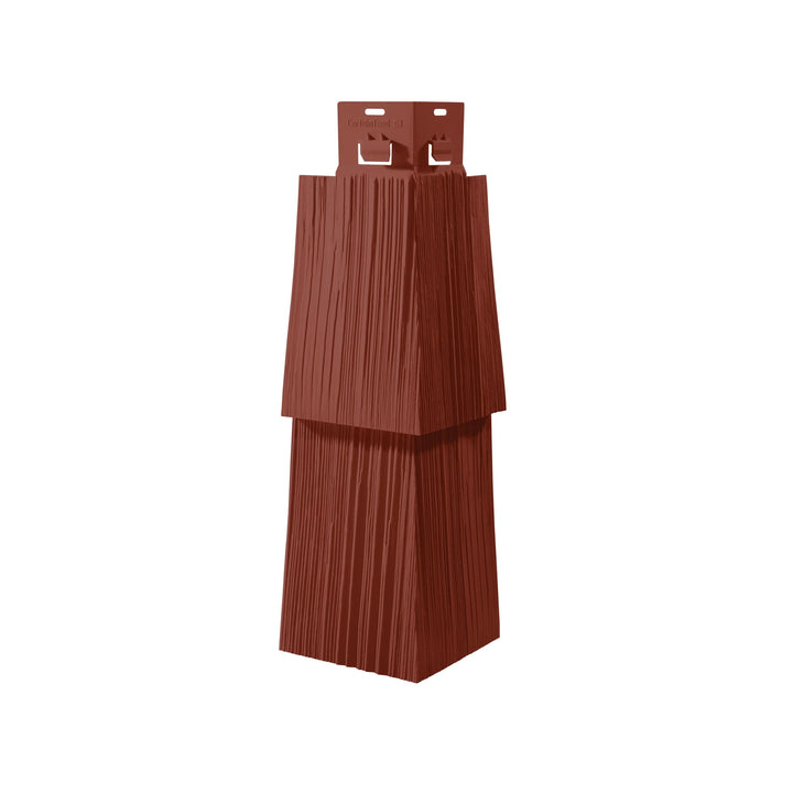 CertainTeed Cedar Impressions D7 Straight Edge Rough Split Mitered Corners Autumn Red