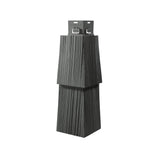 CertainTeed Cedar Impressions D7 Straight Edge Rough Split Mitered Corners Charcoal Gray