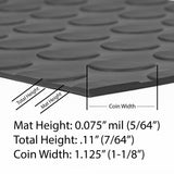 G-Floor Coin 7.5-ft x 17-ft Slate Grey Raised Coin Garage Floor Roll