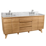 Avanity Coventry 72-in Gray Teak Bathroom Vanity Cabinet