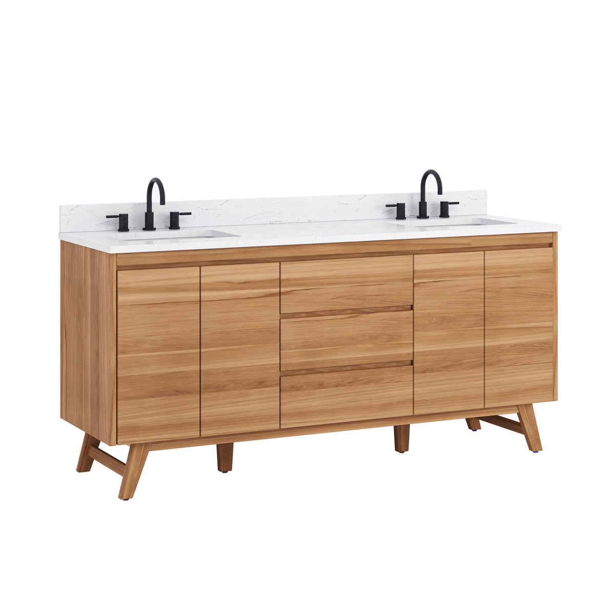 Avanity Coventry 72-in Gray Teak Bathroom Vanity Cabinet