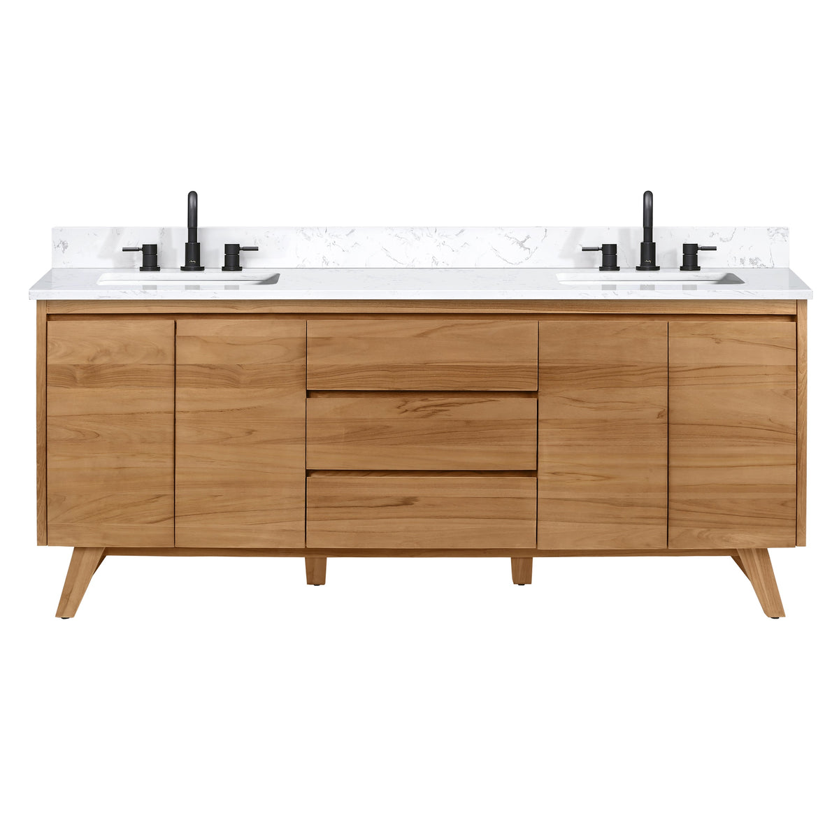 Avanity Coventry 72-in Gray Teak Bathroom Vanity Cabinet