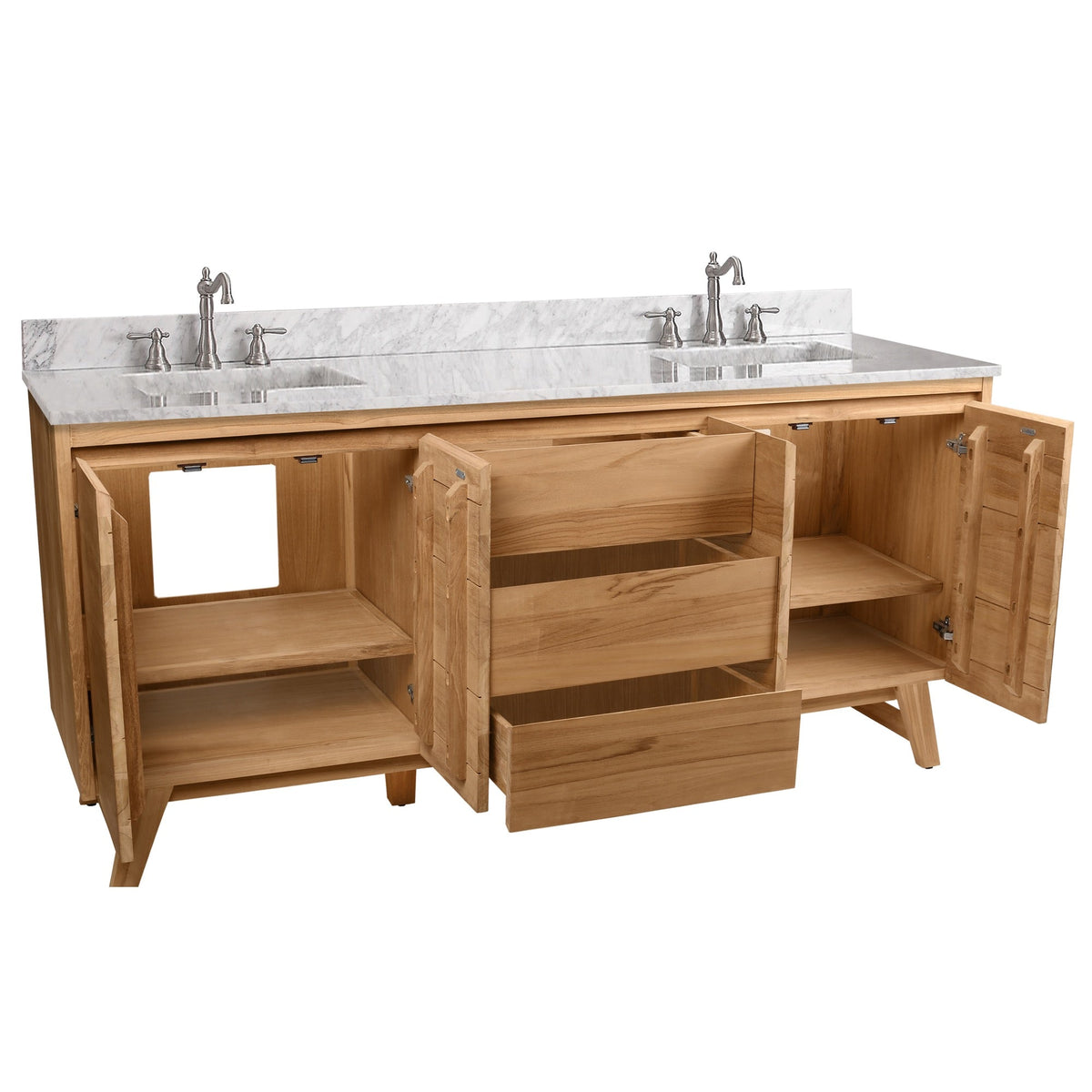 Avanity Coventry 72-in Gray Teak Bathroom Vanity Cabinet