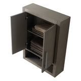 Vanity Art 24 in. W x 8 in. D x 33 in. H Bathroom Storage Wall Cabinet in Driftwood Gray