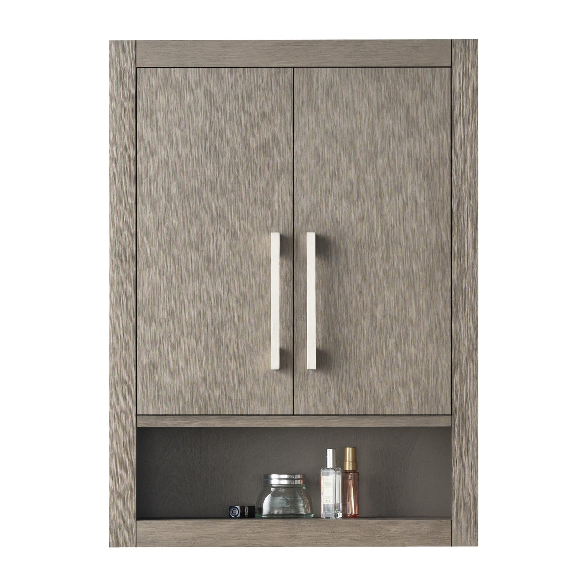 Vanity Art 24 in. W x 8 in. D x 33 in. H Bathroom Storage Wall Cabinet in Driftwood Gray