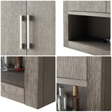 Vanity Art 24 in. W x 8 in. D x 33 in. H Bathroom Storage Wall Cabinet in Driftwood Gray
