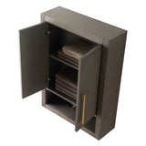 Vanity Art 24 in. W x 8 in. D x 33 in. H Bathroom Storage Wall Cabinet in Driftwood Gray