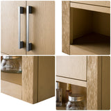 Vanity Art 24 in. W x 8 in. D x 33 in. H Bathroom Storage Wall Cabinet in Natural Oak (Golden Brushed)