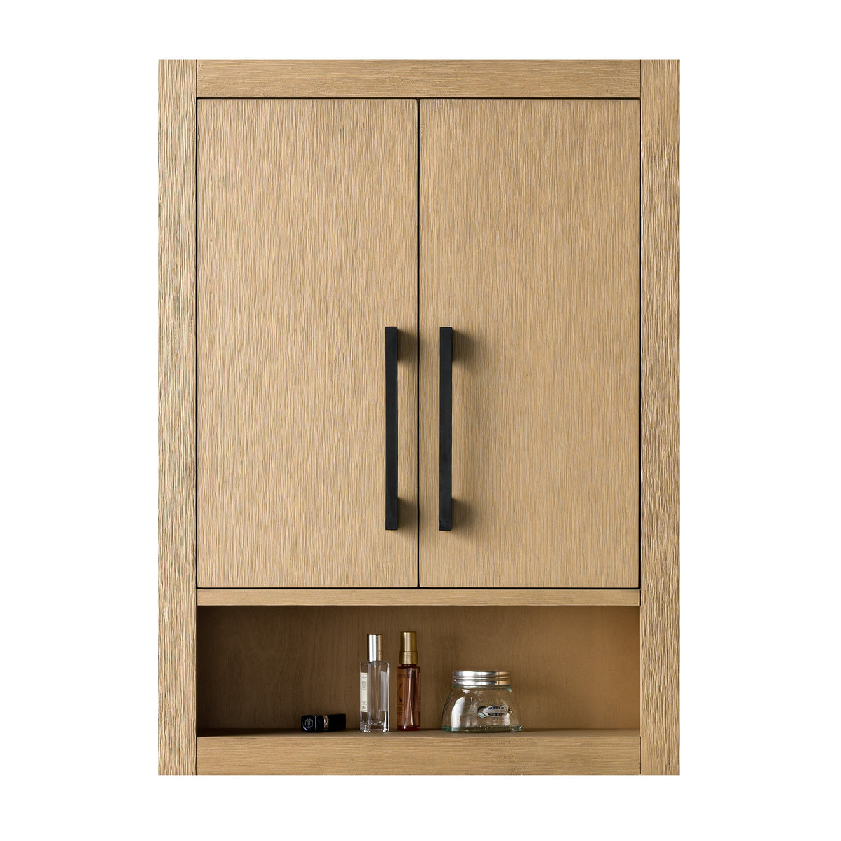 Vanity Art 24 in. W x 8 in. D x 33 in. H Bathroom Storage Wall Cabinet in Natural Oak (Golden Brushed)