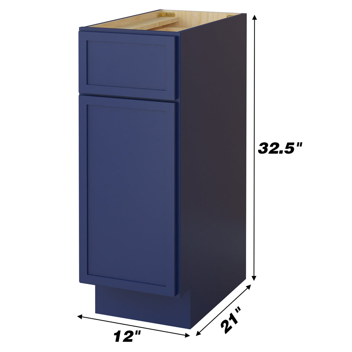 Vanity Art 12 in. W x 21 in. D x 32.5 in. H 1-Drawer Bath Vanity Cabinet Only in White