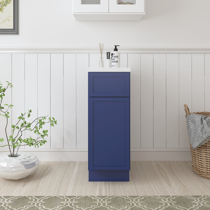 Vanity Art 12 in. W x 21 in. D x 32.5 in. H 3-Drawer Bath Vanity Cabinet Only, Gray
