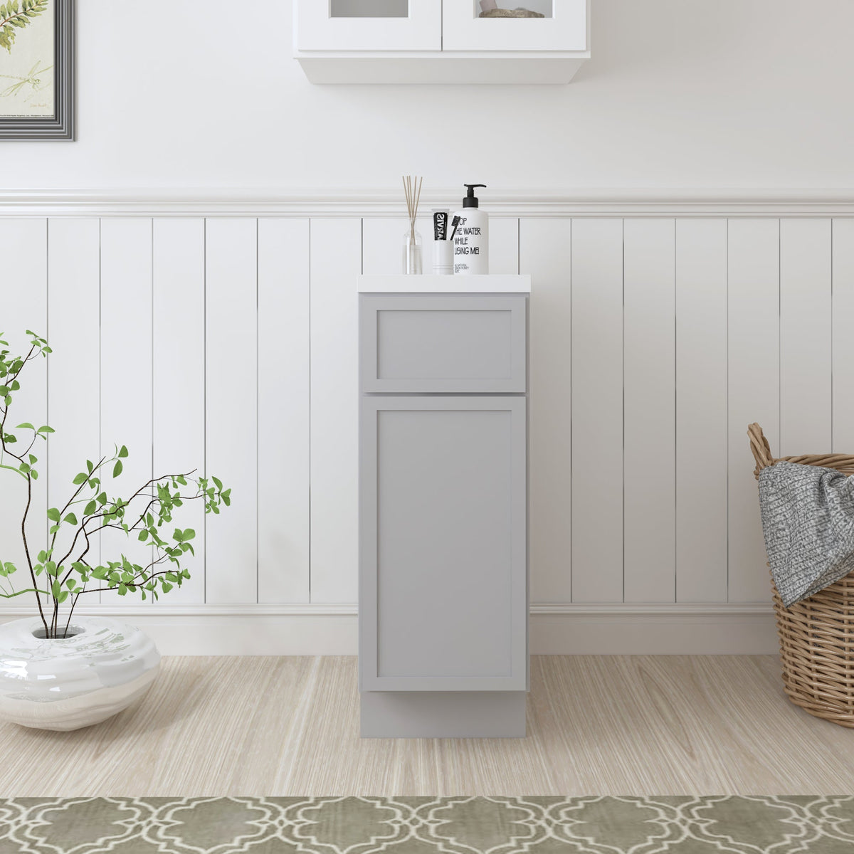 Vanity Art 12 in. W x 21 in. D x 32.5 in. H 3-Drawers Bath Vanity Cabinet Only in Brown