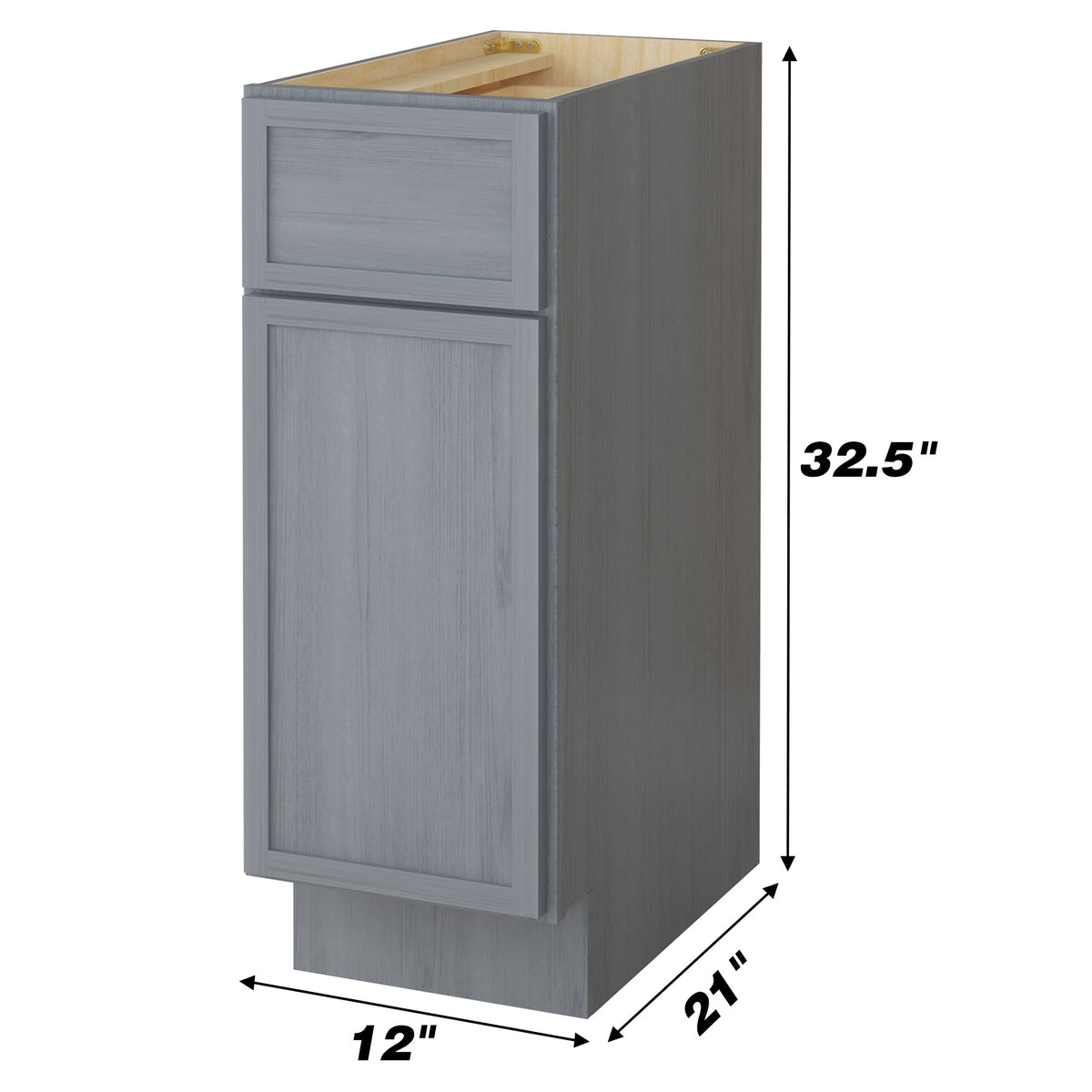 Vanity Art 12 in. W x 21 in. D x 32.5 in. H 1-Drawer Bath Vanity Cabinet Only in White