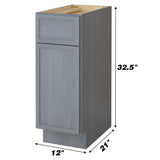 Vanity Art CVJ 12 in. W x 21 in. D x 32.5 in. H 3-Drawer Bath Vanity Cabinet Only, White
