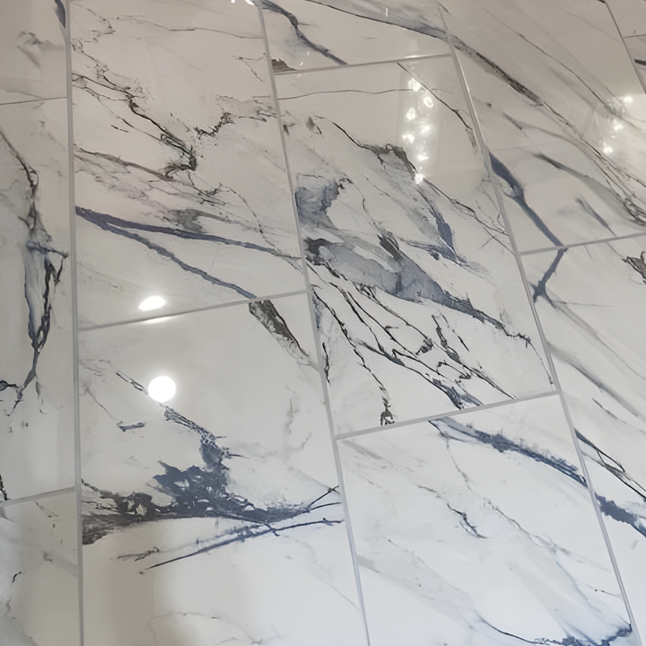 Calacatta Indigo 12 in. x 24 in. Polished Porcelain Floor and Wall Tile (6-Piece, 11.62 sq. ft./Case)