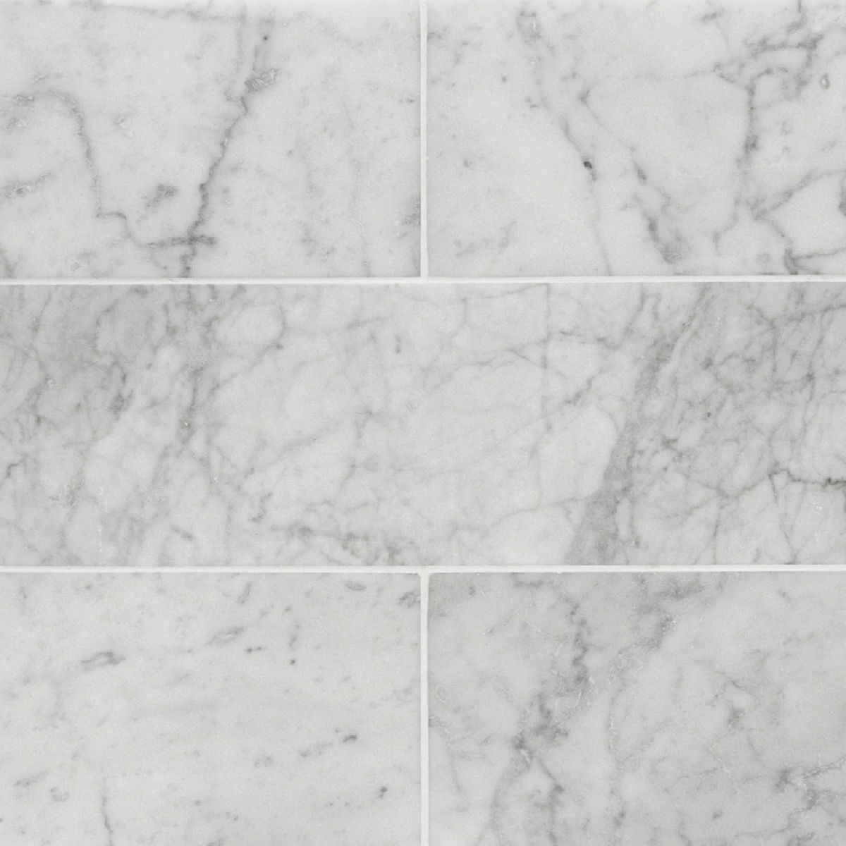 Carrara White 6x18 Honed Marble Tile