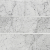 Carrara White 6x18 Honed Marble Tile