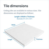 Armstrong Ceilings 24-in x 24-in Raised Panel HomeStyle 6-Pack White Patterned 15/16-in Drop Acoustic Panel Ceiling Tiles