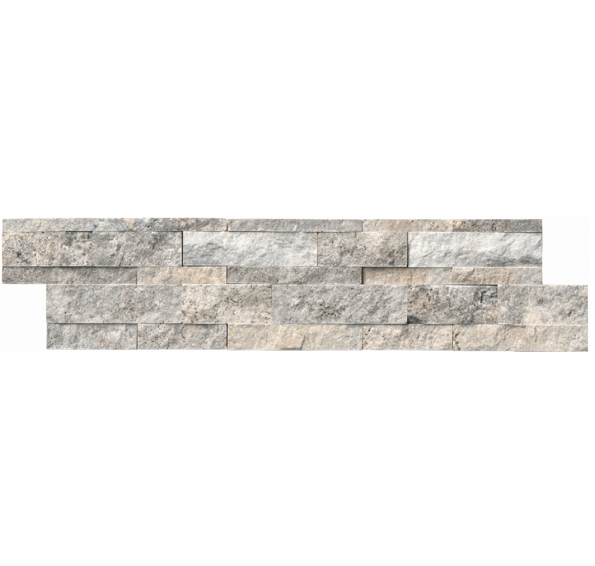 Claros Silver Architectural Travertine Wall Tile 6 x 24 in.