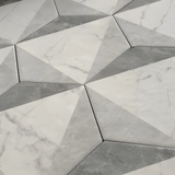Classico Bardiglio Hex Flower 7 in. x 8 in. Porcelain Floor and Wall Tile (7.5 sq. ft./Case) - Super Arbor