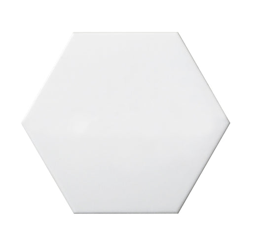 Emser Code White Hex/Wedge/Trapezoid Glazed Ceramic & Porcelain Wall Tile Collection – Multiple 4x9, 5x6, 6x7 Options