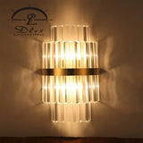 DLSS Lighting Creative Crystal Deluxe Wall Lamp for Villa Bedside Hotel Wall Lamp