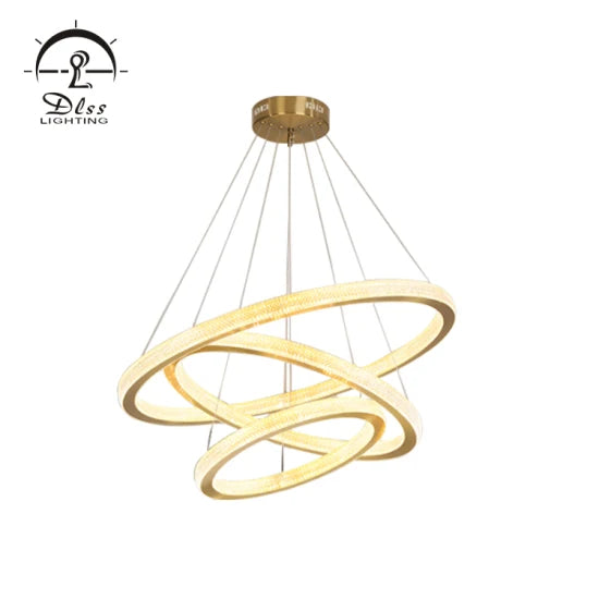 DLSS Lighting Co.,Ltd Creative Design Hotel Lobby Decoration Large Round Gold Pendant Lighting Lamp