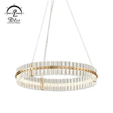 DLSS Lighting Crystal Ring Decorative Hotel Pendant Chandelier Light