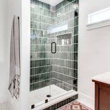 Bedrosians Cloe 2.5" x 8" Glossy Ceramic Wall Tile in Green, 10.64 sq. ft. per Carton
