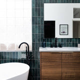 Bedrosians Cloe 2.5" x 8" Glossy Ceramic Wall Tile in Green, 10.64 sq. ft. per Carton