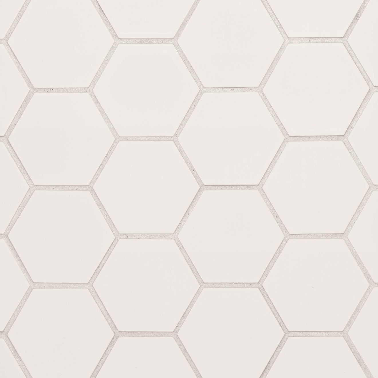 Hedron 4" x 5" Flat Hexagon Wall Tile in Fog (5.38 SqFt/Ctn)