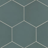 Bedrosians Makoto Arashi Blue 10-in x 11-in Matte Porcelain Floor and Wall Tile, Hexagon (10.76 sq ft/Carton)