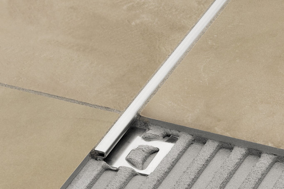 Schluter Systems DECO 0.5-in W x 98.5-in L Satin Anodized Aluminum Border Tile Edge Trim