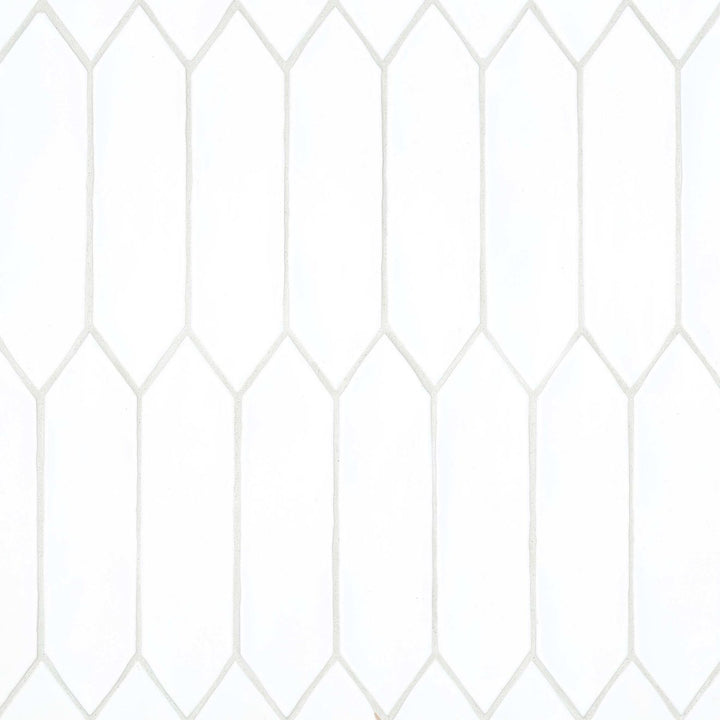 Bedrosians Reine 3" x 12" Matte White Picket Ceramic Wall Tile (6.9 Sq Ft per Carton)