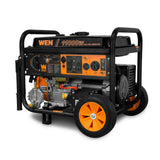 WEN DF1100T 11,000/8,300-Watt 120V/240V Dual Fuel Gasoline & Propane Electric Start Portable Generator with Wheel Kit