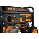 WEN DF1100T 11,000/8,300-Watt 120V/240V Dual Fuel Gasoline & Propane Electric Start Portable Generator with Wheel Kit