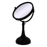 Allied Brass 8-in x 23.5-in Matte Black Double-Sided Magnifying Countertop Vanity Mirror