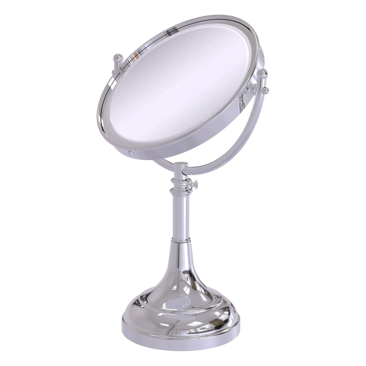 Allied Brass 8-in x 23.5-in Matte Black Double-Sided Magnifying Countertop Vanity Mirror