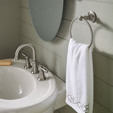 Moen Banbury 8 in. Widespread 2‑Handle High‑Arc Bathroom Faucet, Spot Resist Brushed Nickel (2‑Pack Combo)