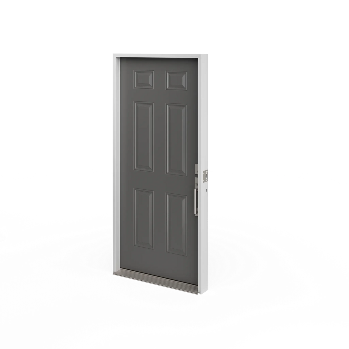 Masonite 36 in. x 80 in. Premium 6-Panel Right-Hand Inswing Primed Steel Prehung Front Door with No Brickmold